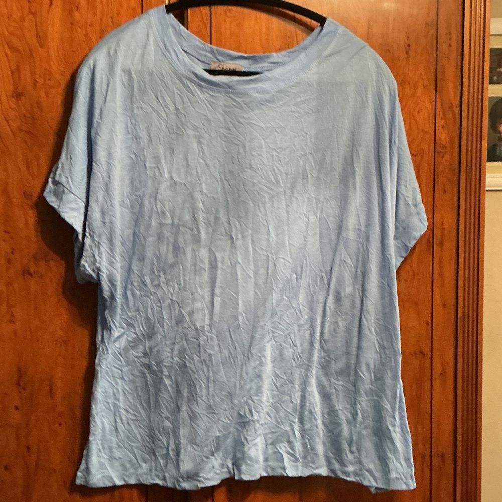 Sky Blue Women's Short Sleeve Top